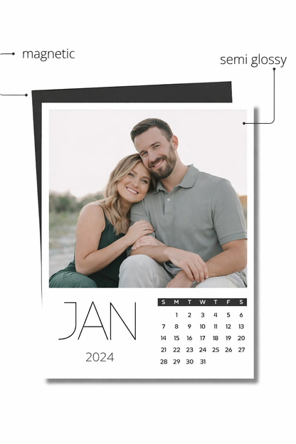 Custom Magnetic Calendar with Personalized Photos