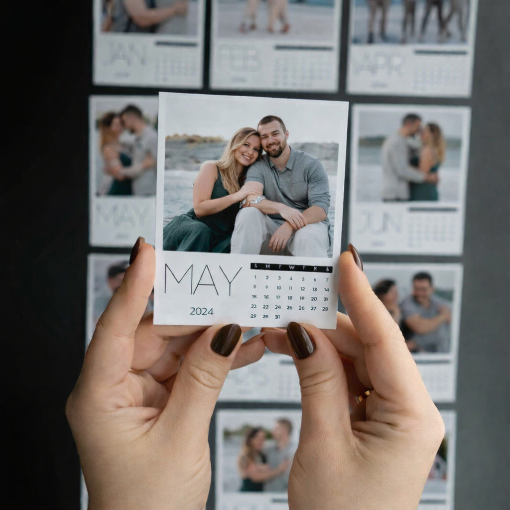 Custom Magnetic Calendar with Personalized Photos